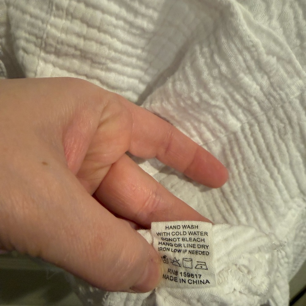 Altar'd State White Cropped Gauze Snap-Front Shirt - Picture 8 of 8